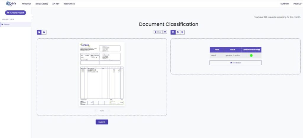 ตัวอย่างการทำ Document classification ด้วยบริการ AI-OCR จาก aiScript 