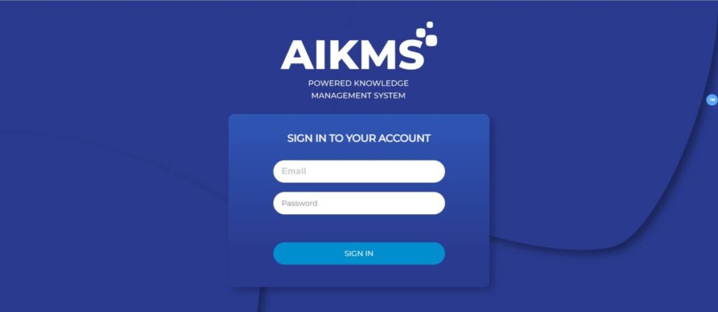 Log in เข้าไปในระบบ aiKMS บริการ AI-Knowledge management