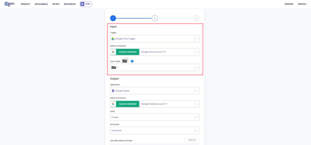 กำหนด Input ของข้อมูล