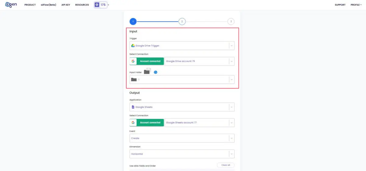 กำหนด Input ของข้อมูล